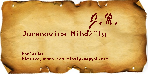Juranovics Mihály névjegykártya