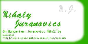 mihaly juranovics business card